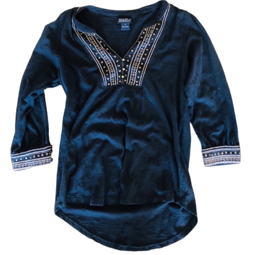 ✨Lucky Brand Black Boho Shirt (S)